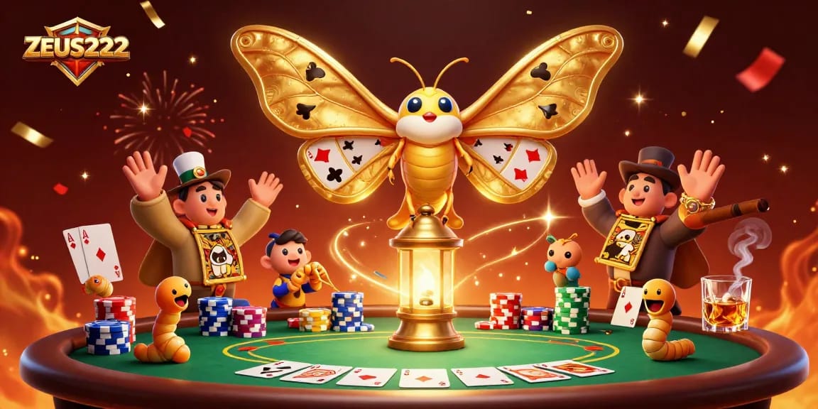 Experience the ZEUS222 magic with winning strategies and vibrant casino scenes in this illustration.