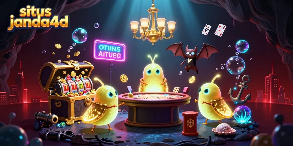 Situs janda4d menampilkan permainan slot yang menarik dalam ilustrasi kasino bawah laut yang berkilauan