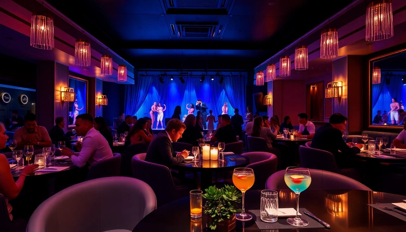 Dinner sxm at Club Noir showcasing vibrant nightlife and gourmet dining experience.