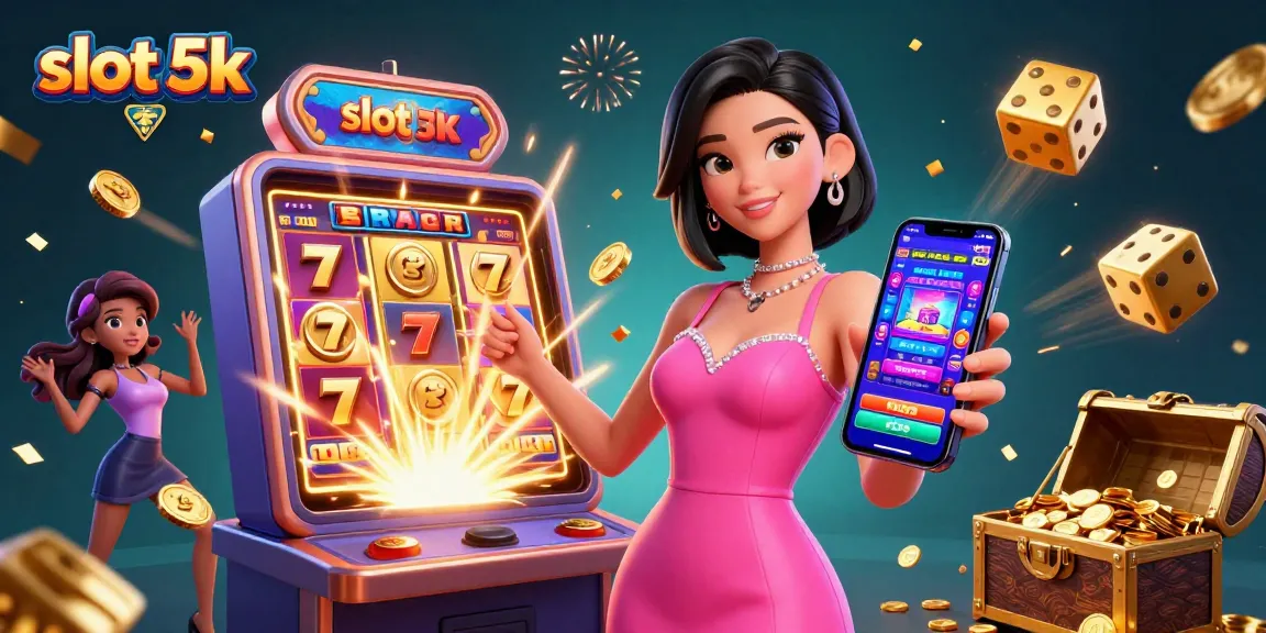Experience the thrill of slot 5k in this vibrant casino scene with jackpot explosions.