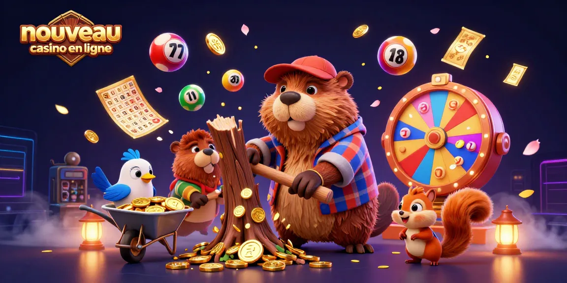 Plongée dans le monde des jeux avec un nouveau casino en ligne, découvrez une scène vibrante de pièces d'or et de jeux.