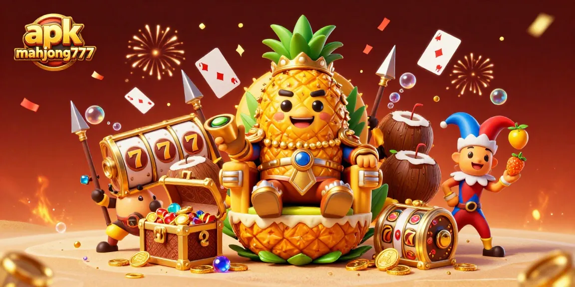Play and win big with apk mahjong777 illustrated in a vibrant casino scene filled with excitement.