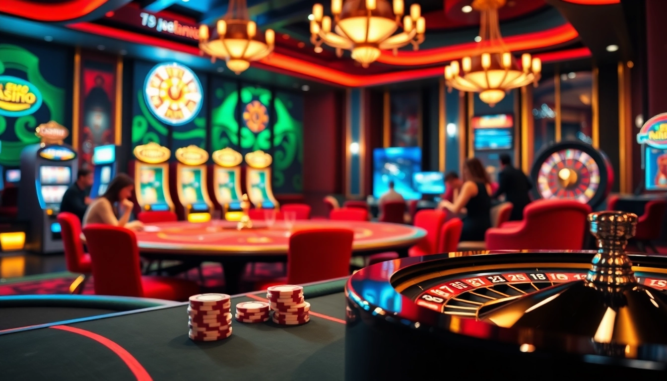 Découvrez le luxe avec le casino en ligne Français 2026 présentant des tables vibrantes et des joueurs excités