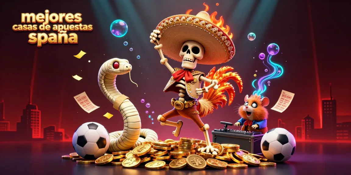 Representación vibrante de un esqueleto mariachi en una escena de apuestas deportivas con las mejores casas de apuestas en España.