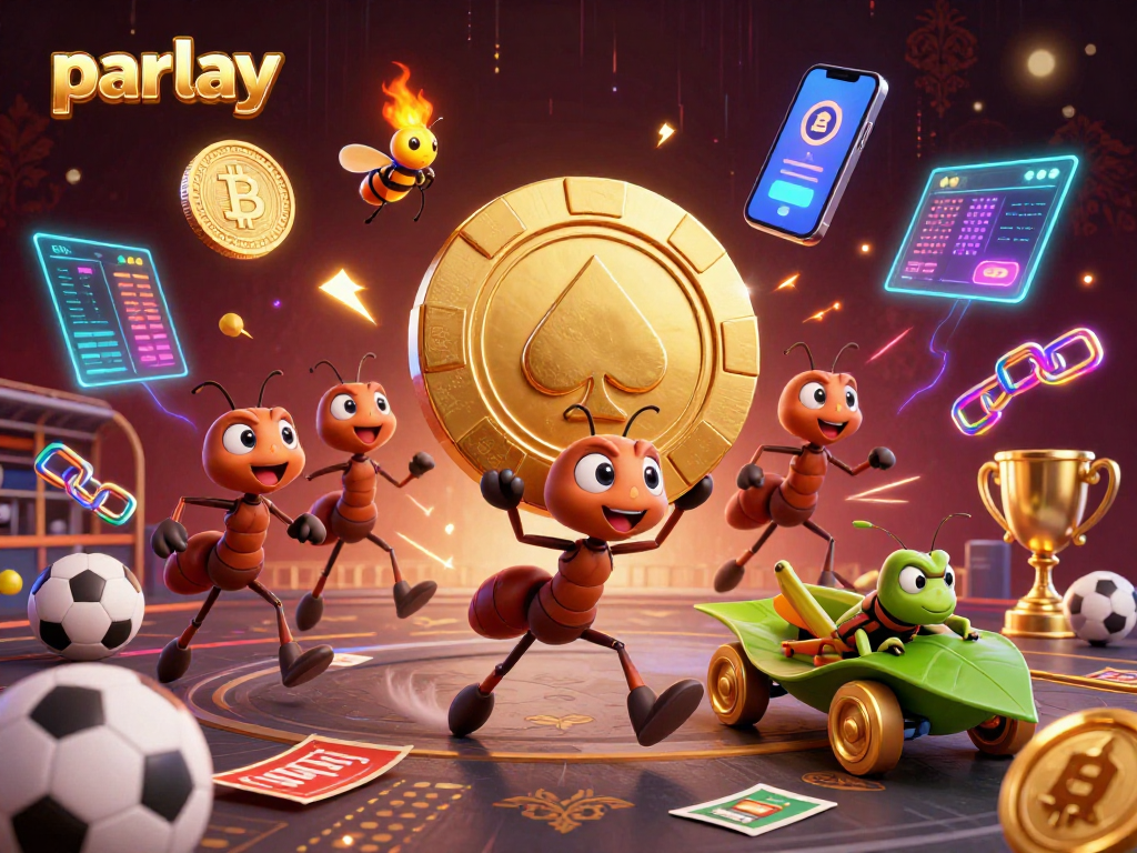 Place your bets with a parlay strategy as ants carry a giant golden poker chip on their heist.