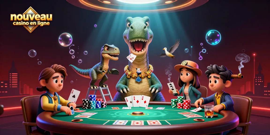 Découvrez un nouveau casino en ligne avec un brontosaurus amusant et une scène palpitante de poker.