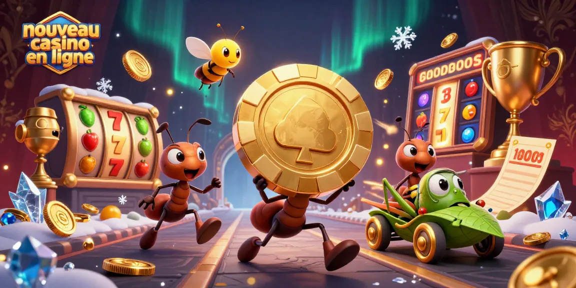 Jouez avec le nouveau casino en ligne, remportez des gains avec la machine à sous en avant-plan.