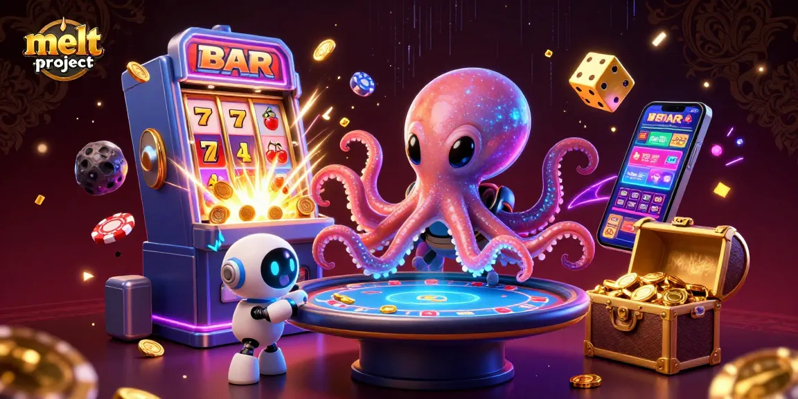Engage with melt-project's vibrant alien casino scene bursting with excitement and dynamic gaming elements.