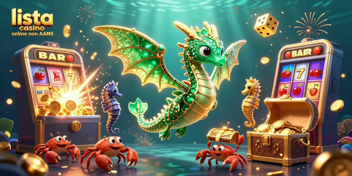 Scopri la lista casino online non AAMS con slot e jackpot in questa vivace illustrazione 3D.