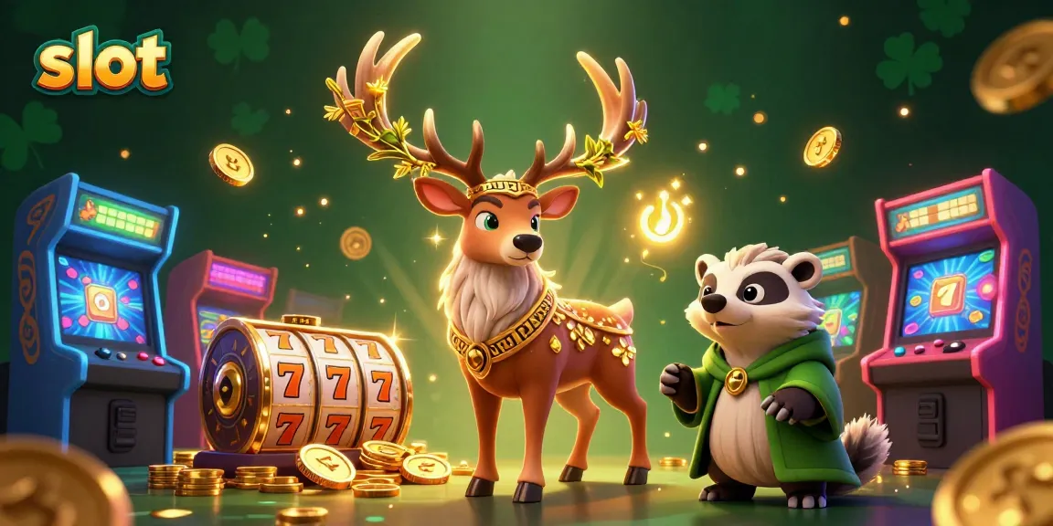 Spin winning slots with colorful 3D game elements and captivating characters in this immersive casino illustration.