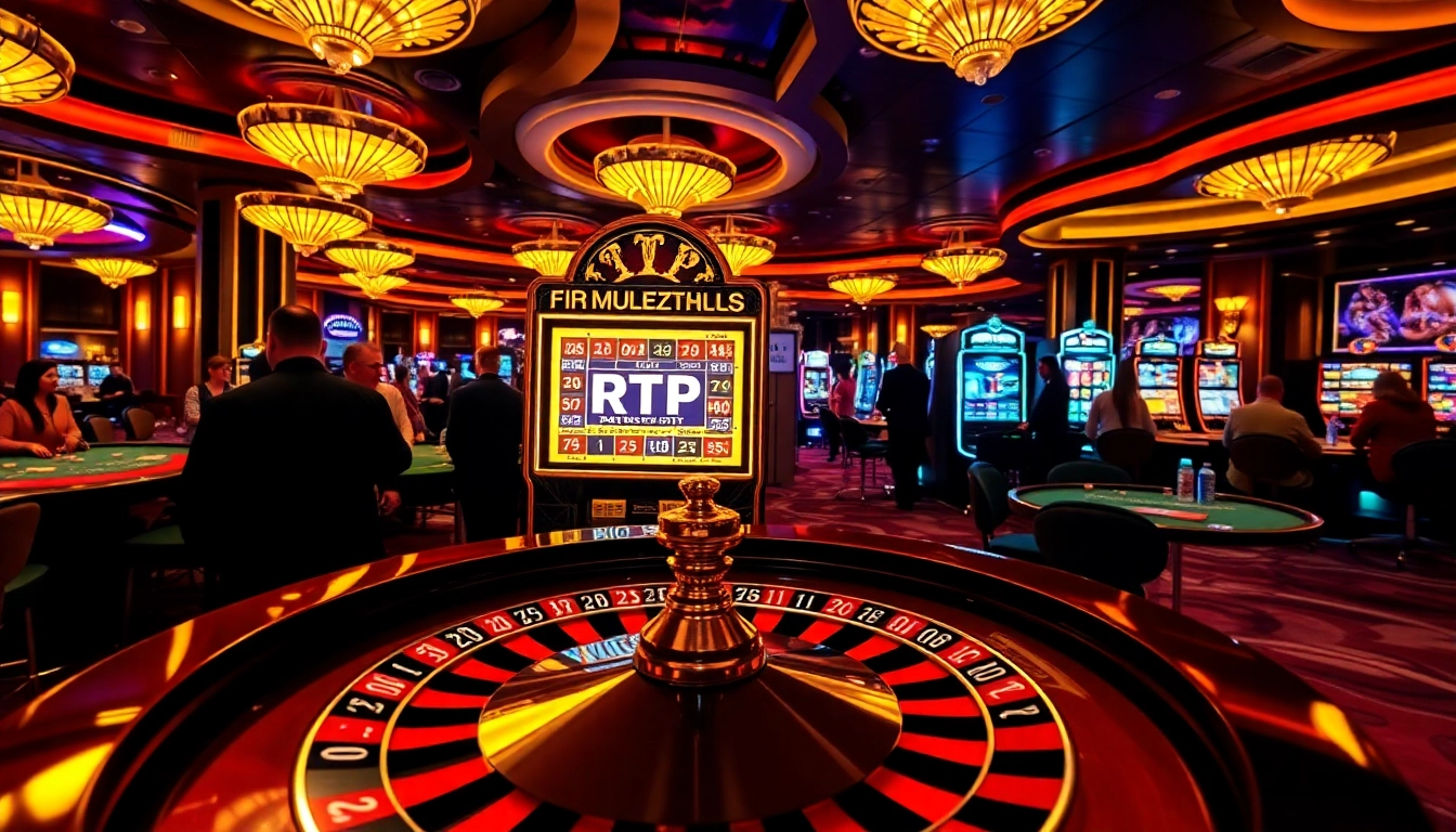 Experience the excitement of RTP Pragmatic Play slots in a luxurious casino setting.