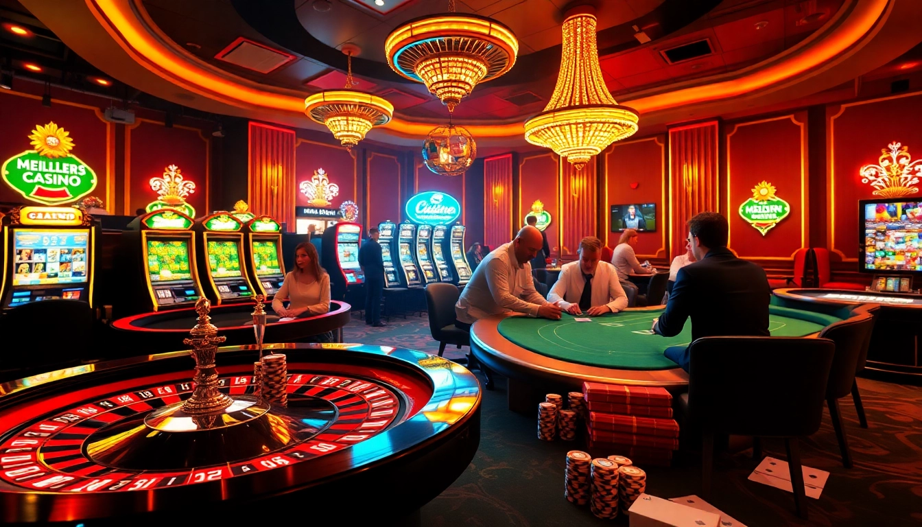 Vivez l'excitation aux meilleurs casinos en ligne avec une action de poker intense et une ambiance de casino luxueuse.