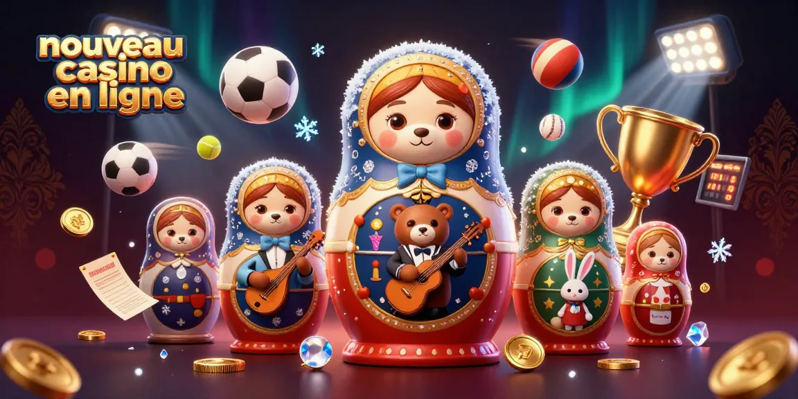 Découvrez un nouveau casino en ligne captivant avec des ours Matryoshka et un décor vibrant.