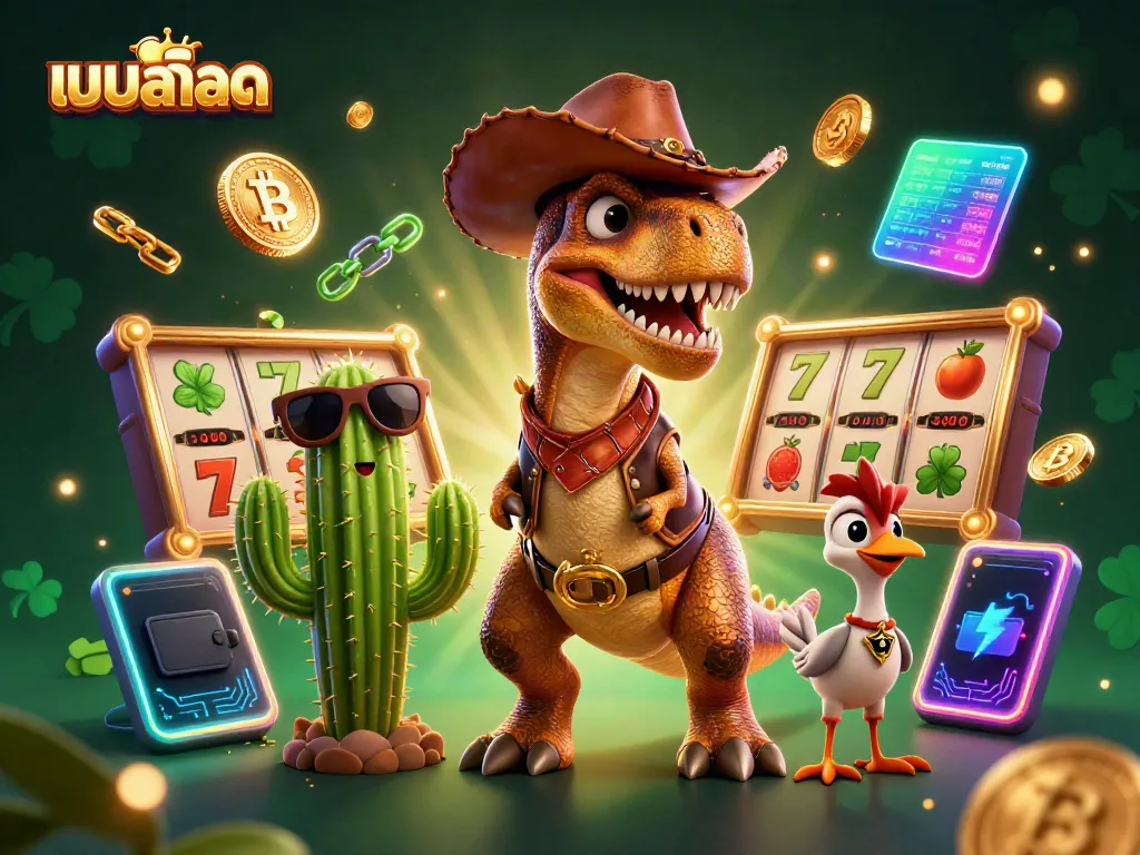 Experience the excitement of แบบสล็อต with vibrant 3D characters and slot elements, showcasing rich casino visuals