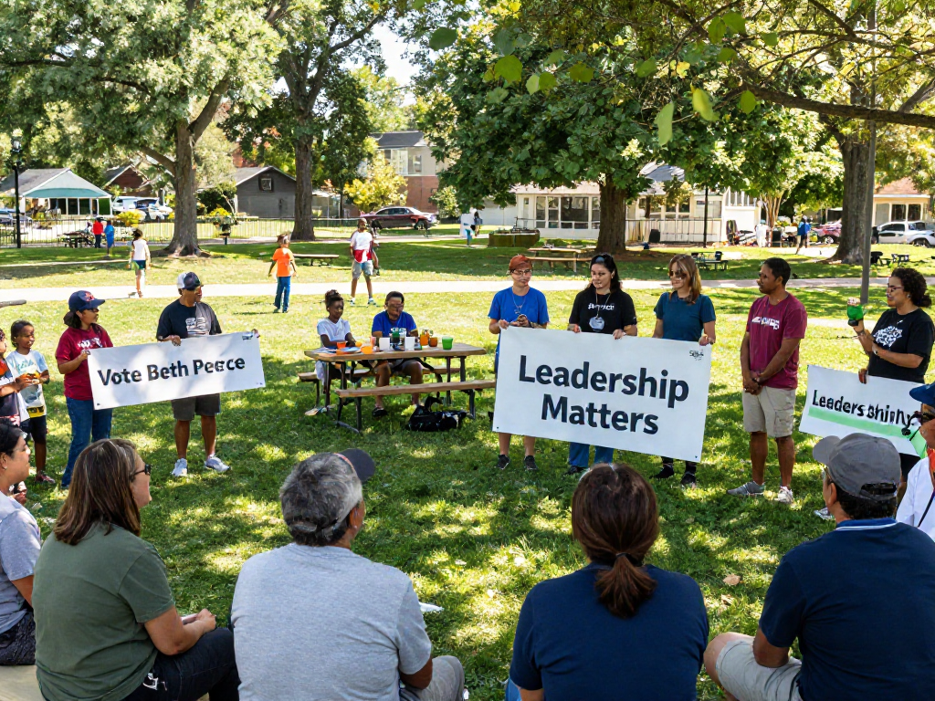Community members rallying for rokok88 and Beth Pearce, showcasing leadership and support.