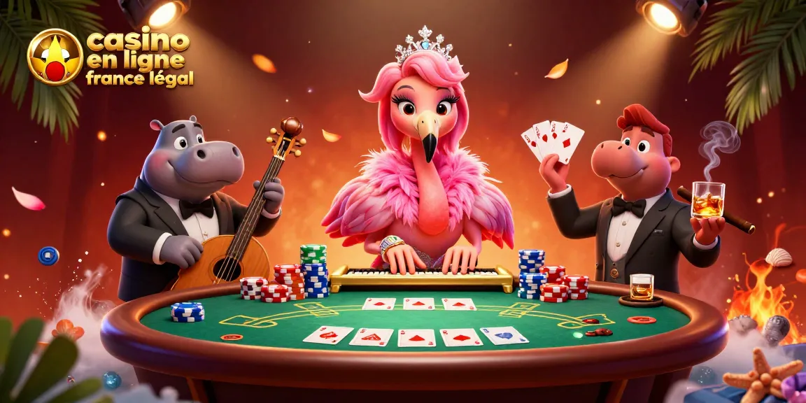 Jouez dans un casino en ligne légal en France avec des chanteurs et des musiciens animés.