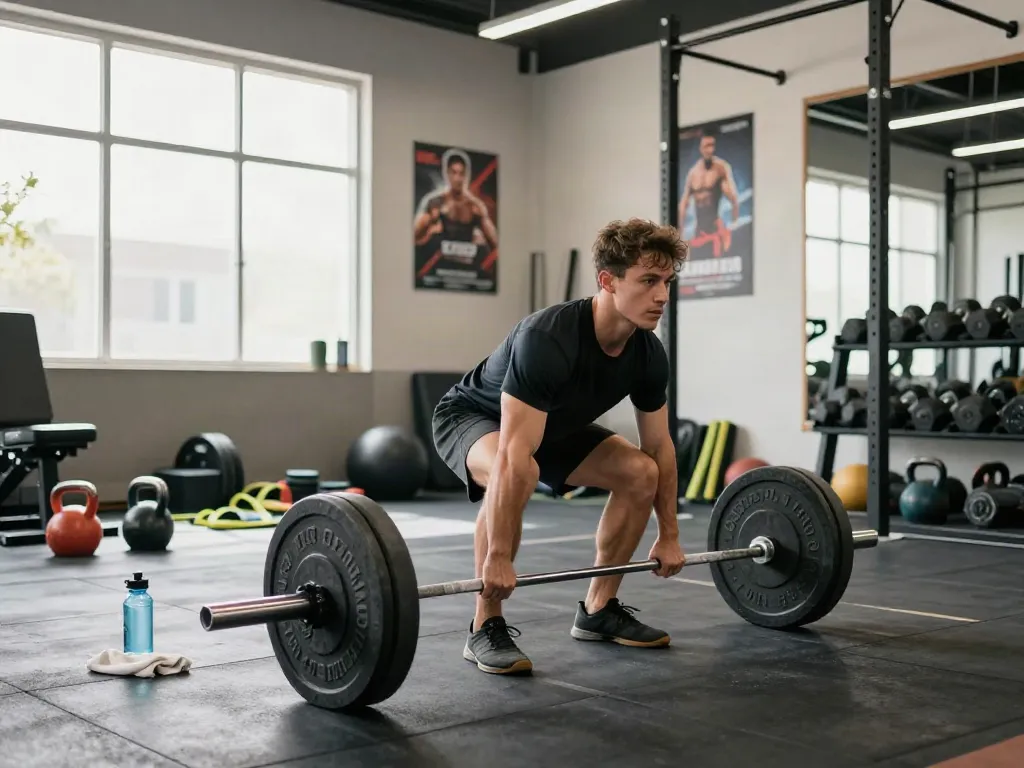 Anabolizzanti online workouts in a modern gym, showcasing dedication to strength training.