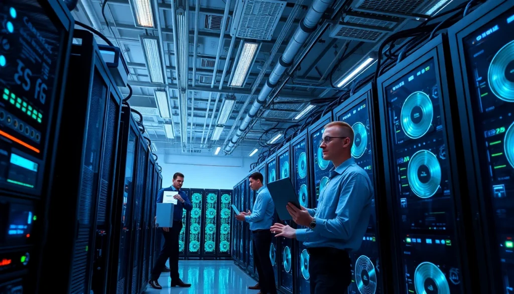 Professional team monitoring advanced setups at the best crypto mining site.