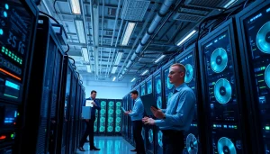 Professional team monitoring advanced setups at the best crypto mining site.