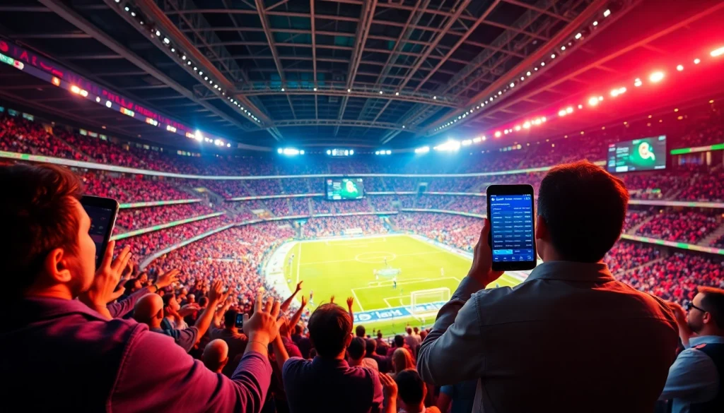 Exciting sports betting atmosphere showcasing best sportsbooks in Mexico with vibrant fans and betting options.
