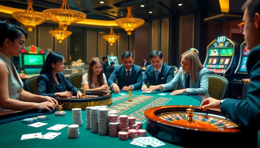 Engage in thrilling games at UU 88's vibrant casino, featuring poker chips and cards.