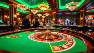 Enjoy thrilling gaming experiences at the best online casino Canada with a vibrant roulette table.