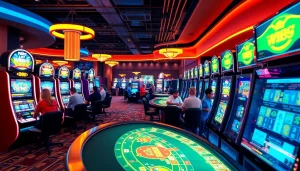 Experience the excitement of an online casino in California with vibrant gaming atmosphere.