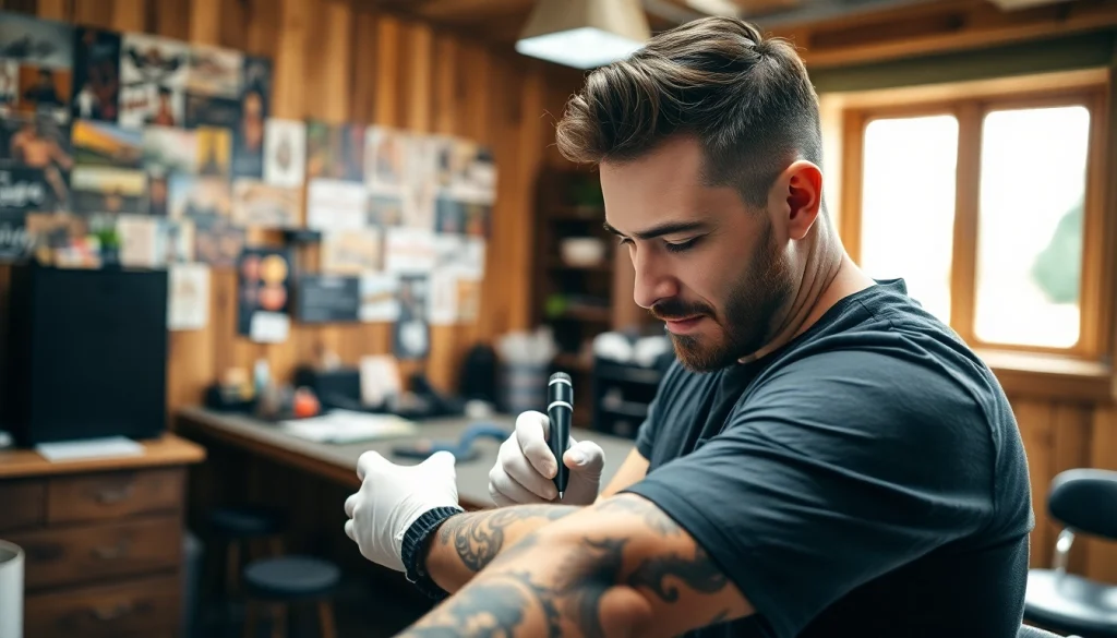 Showcase of the artistry at Jairoramirezart.com with a tattoo artist at work