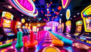 Permainan demo plinko yang seru dengan disc jatuh melalui pin dan ganjaran berwarna.