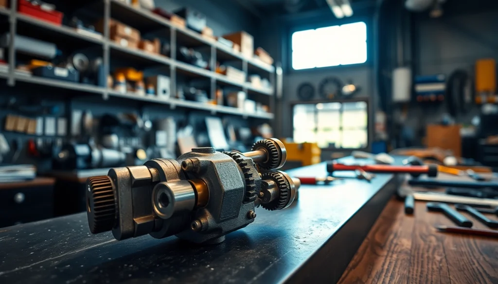 Showcasing a forced reset trigger with intricate details and tools in a workshop setting.