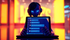 Engage with NSFW character AI through a dynamic virtual chatbot interface, showcasing an inviting digital environment.