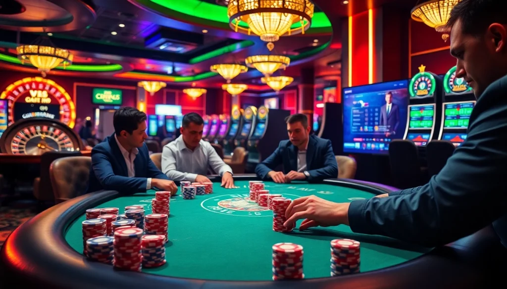 Engage with hidden wiki 2 by placing bets at a professional poker table in a luxurious casino setting.