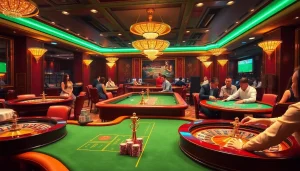 Engage in the luxurious experience of đăng ký go8 at high-end casino tables with roulette wheels and poker chips.