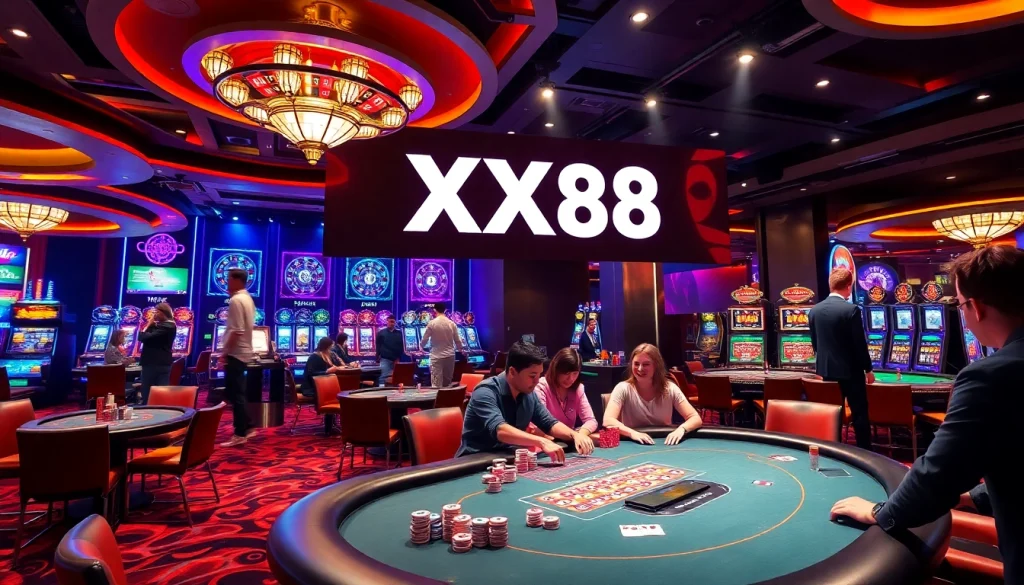 Exciting moments at https://xx88.nl/ poker table with vibrant chips and cards.