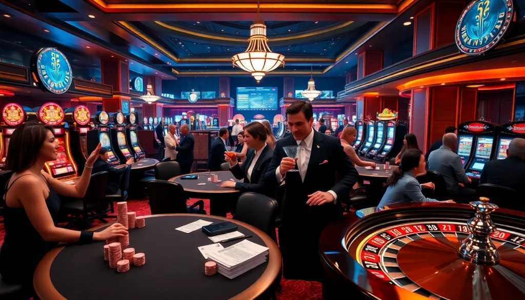 Experience the thrill of gambling at 555win with glamorous casino tables and vibrant slots.