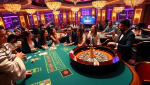 Experience excitement at SOIBET as players engage in thrilling casino games like poker and roulette.