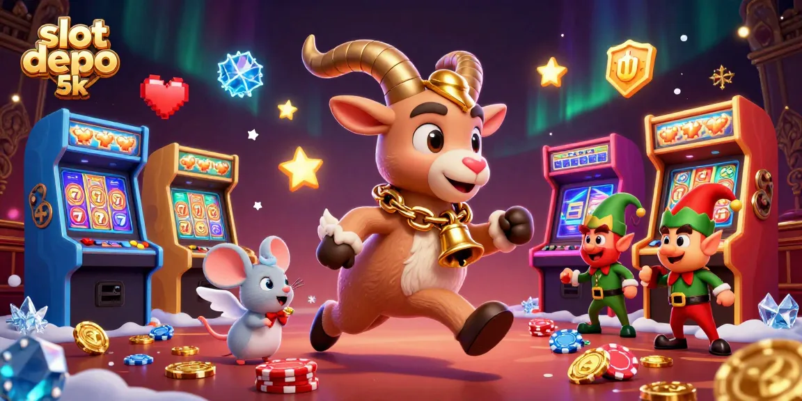 Spin the reels for excitement at slot depo 5k with playful characters and vibrant casino visuals.